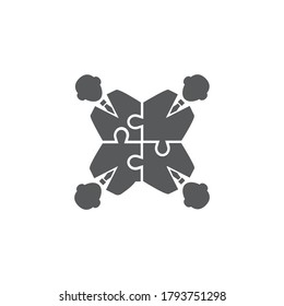 Teamwork icon on white background