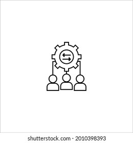 teamwork icon on white background