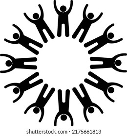 teamwork icon on white background. friends sign. teamwork concept. group symbol. flat style.