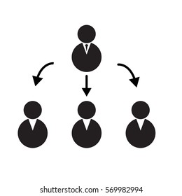 teamwork icon on white background. manager icon.