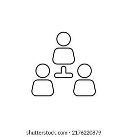 Teamwork-Symbol umreißen Stil Design. Teamwork-Symbol, Vektorgrafik. einzeln auf weißem Hintergrund.