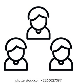 Teamwork icon outline vector. Business people. Digital mobile