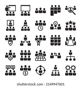 Teamwork icon pack sign symbol vector