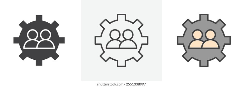 Teamwork icon pack. Vector illustration. EPS10