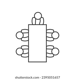 Icono de trabajo en equipo. La gente imita la ilustración vectorial.