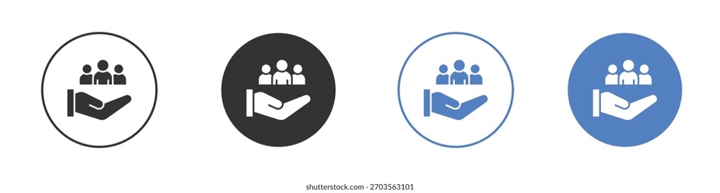 Pictograma do ícone do trabalho em equipe para o design do seu site, logotipo