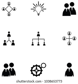 teamwork icon set