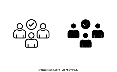 Teamwork Icon Set. Features editable icons for teamwork symbols, collaboration, cooperation, business team, employee, co-worker, and working, on a white background.