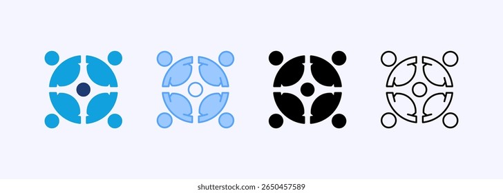 Teamwork Icon Set Multiple Style Collection