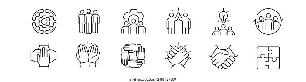 Teamwork-Symbolsatz. Team-Symbol.
