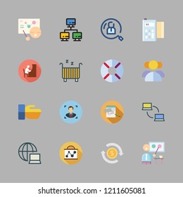 teamwork icon set. vector set about technology, meeting, network and help icons set.