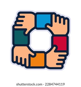 Teamwork icon. sign for mobile concept and web design. vector illustration
