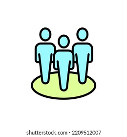 icono de trabajo en equipo. Ilustración de elemento simple. diseño de símbolos de esquema de concepto de trabajo en equipo.