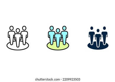 teamwork icon. Simple element illustration. teamwork concept outline symbol design.