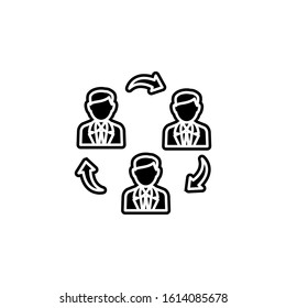 Teamwork icon. Simple glyph, flat vector of global logistics icons for ui and ux, website or mobile application