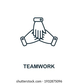 Teamwork icon. Simple illustration from startup collection. Creative Teamwork icon for web design, templates, infographics and more