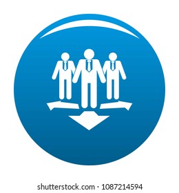 Teamwork icon. Simple illustration of teamwork vector icon for any design blue