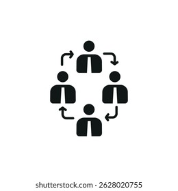 Teamwork icon. Simple teamwork icon for social media, app and web design. Vector illustration.