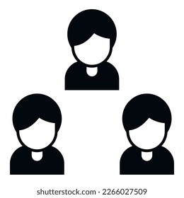 Teamwork icon simple vector. Business people. Digital mobile
