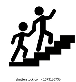 teamwork icon, support symbol illustration design 