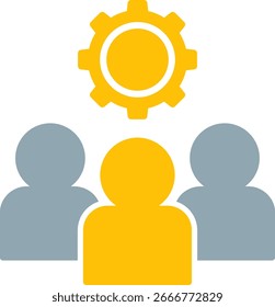 Signo de arte de símbolo de icono de trabajo en equipo