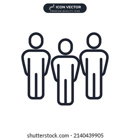plantilla de símbolo de icono de trabajo en equipo para ilustración vectorial de colección de diseño gráfico y web