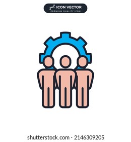 teamwork icon symbol template for graphic and web design collection logo vector illustration
