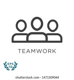 teamwork icon symbol vector logo template