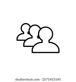 Teamwork icon Thin line vector