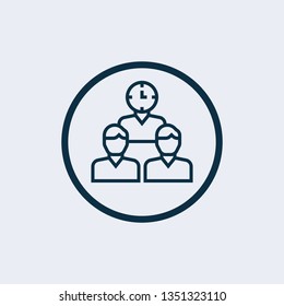 Teamwork icon in trendy design style. Teamwork icon isolated on white background.