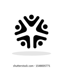 Teamwork icon in trendy flat style. Brainstorming / Idea sharing symbol for your web site design, logo, app, UI Vector EPS 10. 