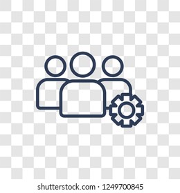 Teamwork icon. Trendy linear Teamwork logo concept on transparent background from Productivity collection
