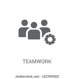 Teamwork icon. Trendy Teamwork logo concept on white background from Productivity collection. Suitable for use on web apps, mobile apps and print media.