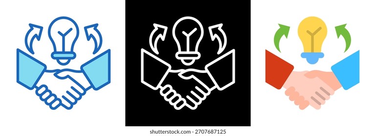 Icono de trabajo en equipo triplestyle Ilustración vectorial