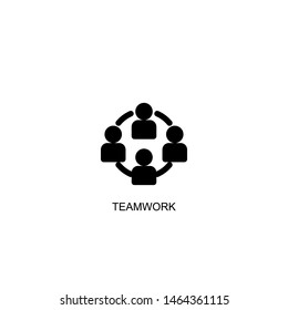 teamwork icon vector black design