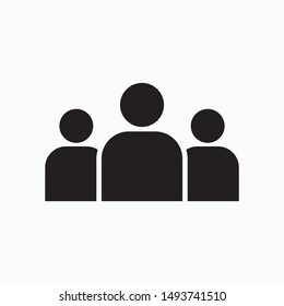 Teamwork icon vector. Concept of group 
people meeting collaboration and great work.