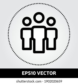 Teamwork icon vector. Eps 10 vector illustration.