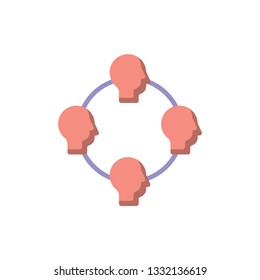 teamwork icon vector flat design