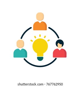 teamwork icon vector. teamwork flat style design