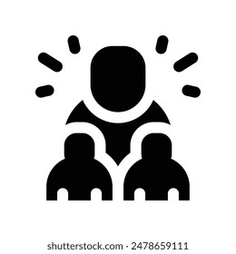 teamwork icon. vector glyph icon for your website, mobile, presentation, and logo design.