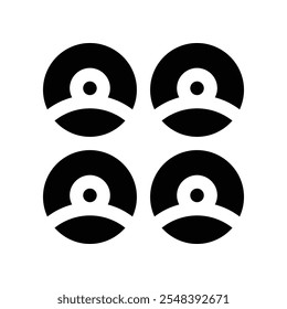 ícone de trabalho em equipe. ícone de glifos vetoriais para o design de seu site, celular, apresentação e logotipo.