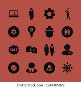 teamwork icon. teamwork vector icons set idea, basketball ball, doctor and businessmen