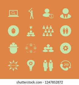 teamwork icon. teamwork vector icons set group idea, people, idea and businessman