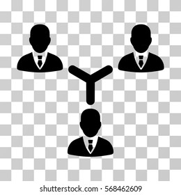 Teamwork icon. Vector illustration style is flat iconic symbol, black color, transparent background. Designed for web and software interfaces.