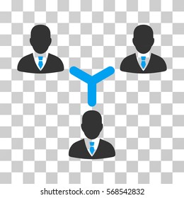 Teamwork icon. Vector illustration style is flat iconic bicolor symbol, blue and gray colors, transparent background. Designed for web and software interfaces.