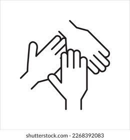 Symbol für Teamwork, Vektorgrafik-Symbol