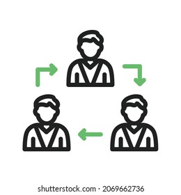 Teamwork icon vector image. Can also be used for Physical Fitness. Suitable for mobile apps, web apps and print media.