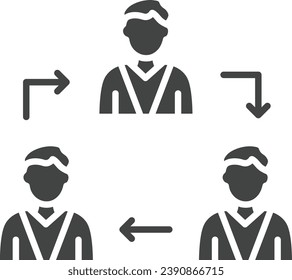 Teamwork icon vector image. Suitable for mobile application web application and print media.