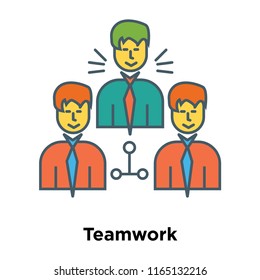 Teamwork icon vector isolated on white background, Teamwork transparent sign