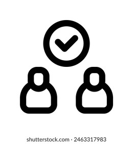 teamwork icon. vector line icon for your website, mobile, presentation, and logo design.